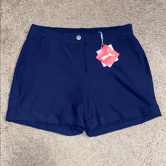 navy blue puma shorts